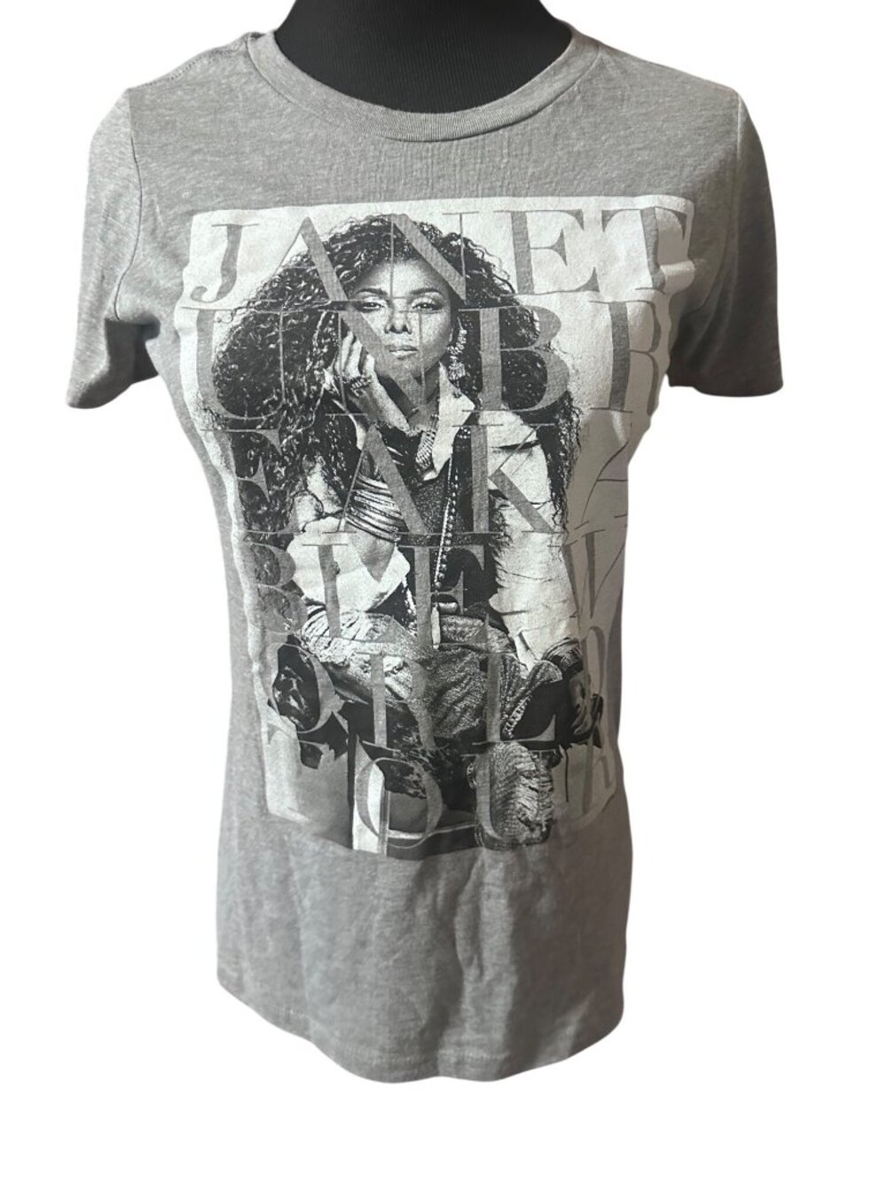 Janet Jackson Unbreakable world Tour gray t-shirt size S